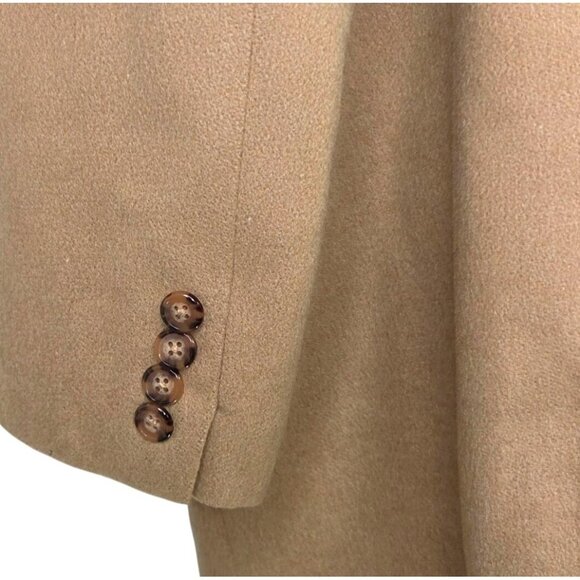 Bill Blass Vintage 100% Camel Hair Tan Two Button Office Blazer Jacket Men's 48R - Picture 5 of 9